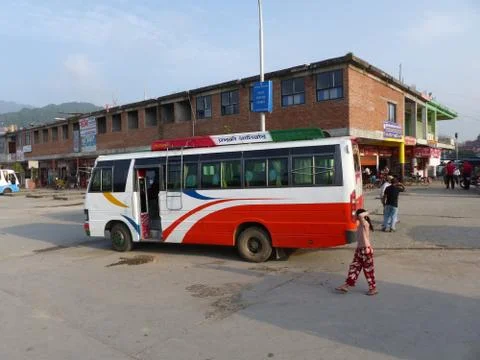 Bus Station in Kathmandu Foto stock