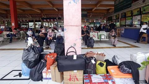 Bus Station Foto stock