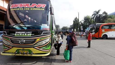 Bus Station Foto stock