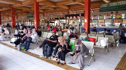 Bus Station Foto stock