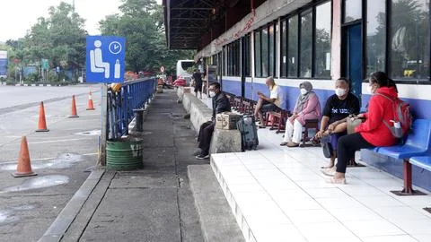 Bus Station Foto stock