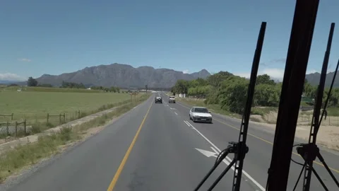 Bus to Stellenbosch Stock Footage 134250718