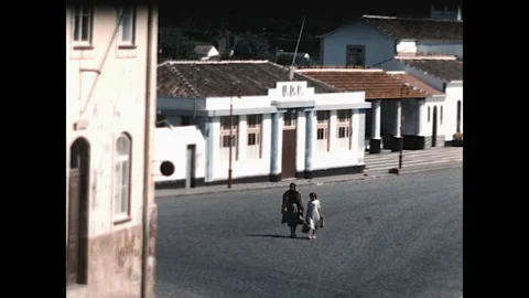 Bus Stop Angra 1959 Stockbeeldmateriaal 220427191