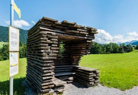 Bus Stop Bregenzerwald Ensamble Studio Stock Photos