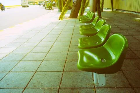 Bus Stop Chairs. Foto stock