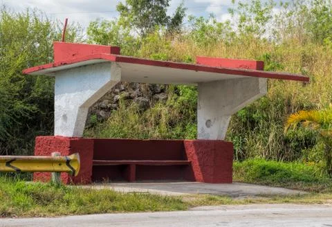 Bus stop in Cuba Stock Photos