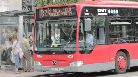 Bus Stop Stock Footage 7754839