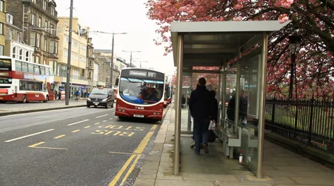 Bus Stop Stock Footage 39502518