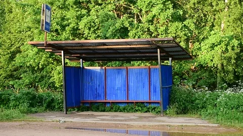 Bus stop Stock Footage 110840367