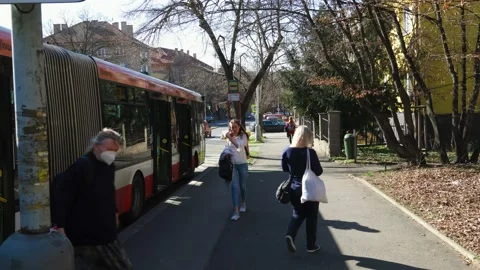 Bus stop Stock Footage 151658446