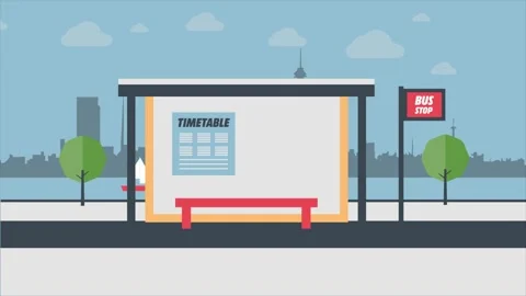 Bus Stop Stock Footage 289732773
