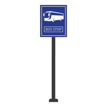 Bus stop icon Stock Illustration