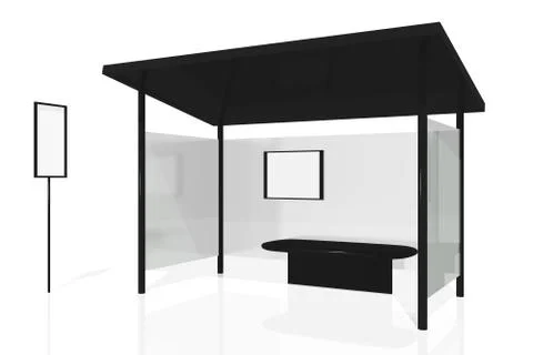 Bus stop Stock Illustration