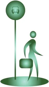 Bus stop Illustrazione stock