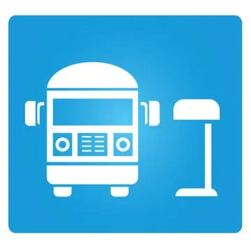 Bus stop Stock Illustration