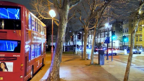 Bus Stop in London Stock Footage 112010288