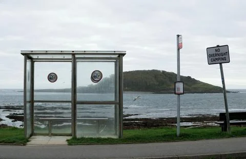 Bus Stop Looe Stock Photos