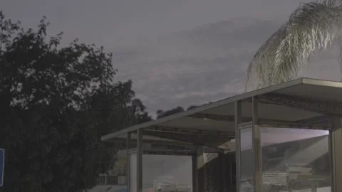 Bus stop in the night 스톡 동영상 301247993