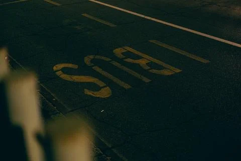 Bus stop at night Stock Photos