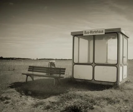 Bus stop Stock Photos