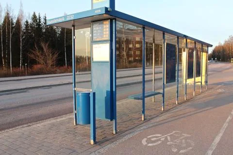 Bus stop. Stock Photos