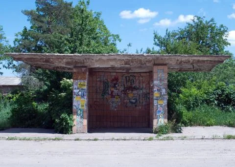 Bus stop Foto stock