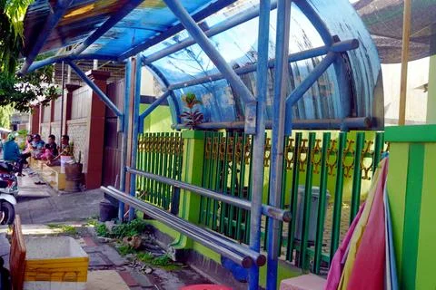 Bus stop Stock Photos