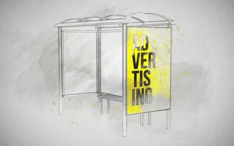Bus stop project Stock Illustration