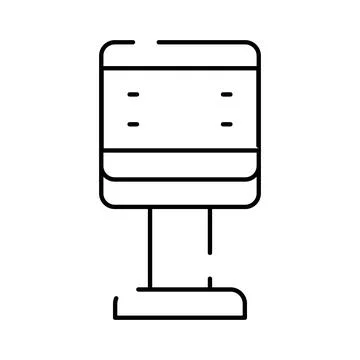 Bus stop sign identifying public transport information Stock Illustration