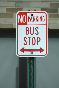 Bus stop sign Stock Photos