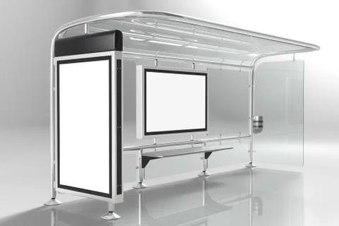 Bus Stop Studio Style Illustrazione stock