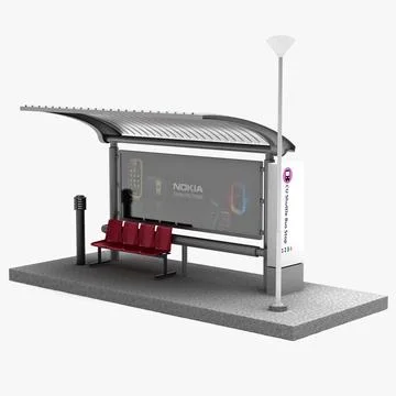 Bus Stop V10 3D Model
