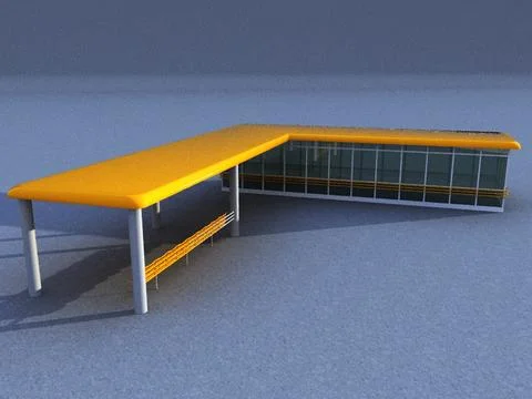 Bus Stop V7 3D Model