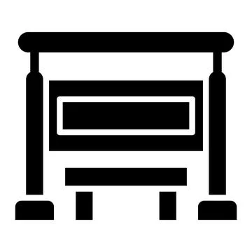 Bus stop Vector Icon Design Illustration Stock Illustration