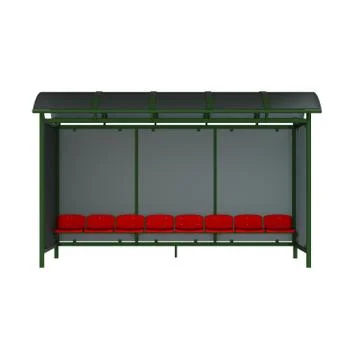 Bus stop on a white background. Isolate. Foto stock