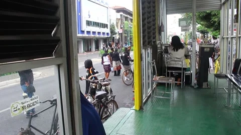 Bus stop in yogyakarta Stock Footage 167877691