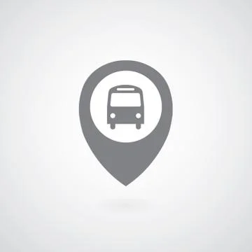 Bus symbol pointer Stock Illustration
