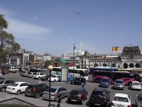 Bus terminal Vídeo Stock 75344189