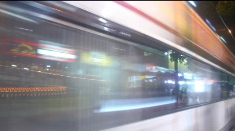 Bus terminal Timelapse Video stock 58515076