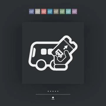 Bus ticket Illustrazione stock