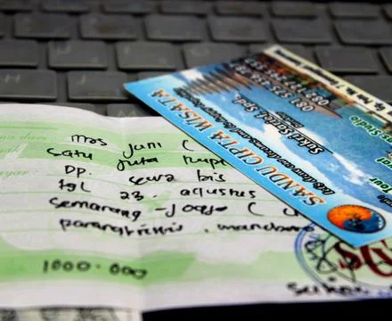 A bus ticket Stock Photos