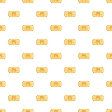 Bus ticket transportation seamless pattern design for travel イラスト素材