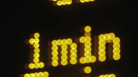 Bus time board 2-1 minutes due Stock Footage 23083617