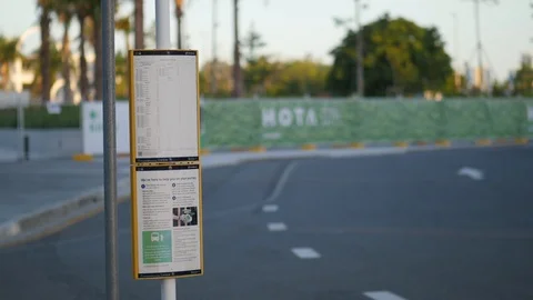 Bus timetable - Gold Coast, Australia 스톡 동영상 87295352
