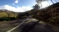 Bus touring in Madeira countryside HD Footage