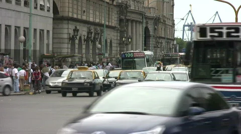 Bus traffic Stock Footage