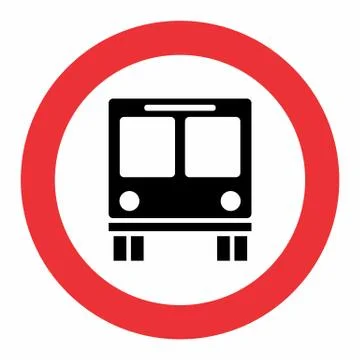 Bus traffic sign Stock Illustration