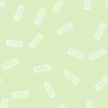 Bus transport line seamless pattern Illustrazione stock