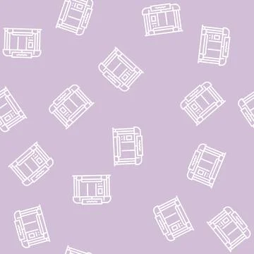 Bus transport stop line seamless pattern Stock Illustration