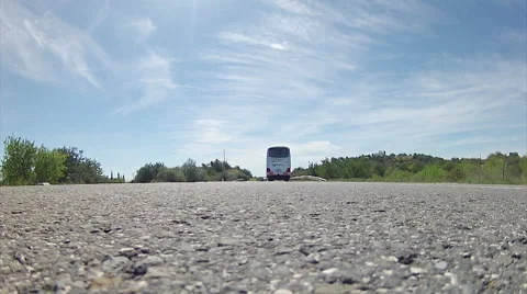 Bus Travel Over Camera B Stock-Footage 49101055